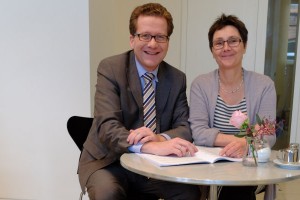 Foto: Martin Habersaat und Finanzministerin Monika Heinold