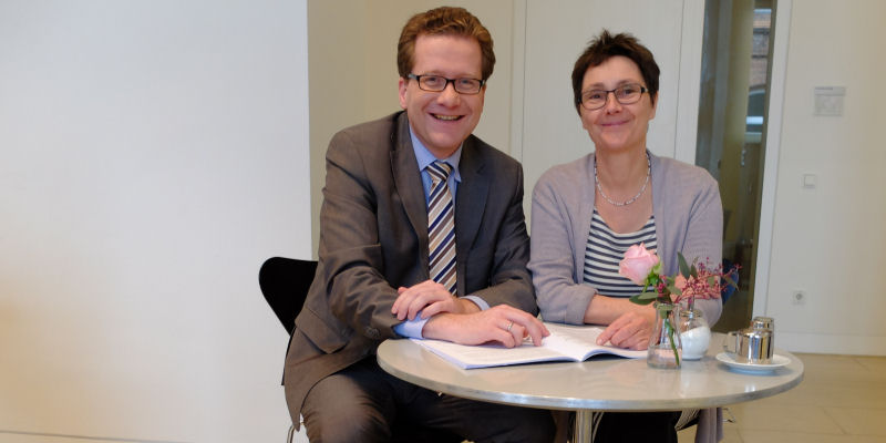 Foto: Martin Habersaat und Finanzministerin Monika Heinold