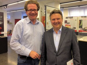 Martin Habersaat und Michael Ludwig im Museum "Rotes Wien"
