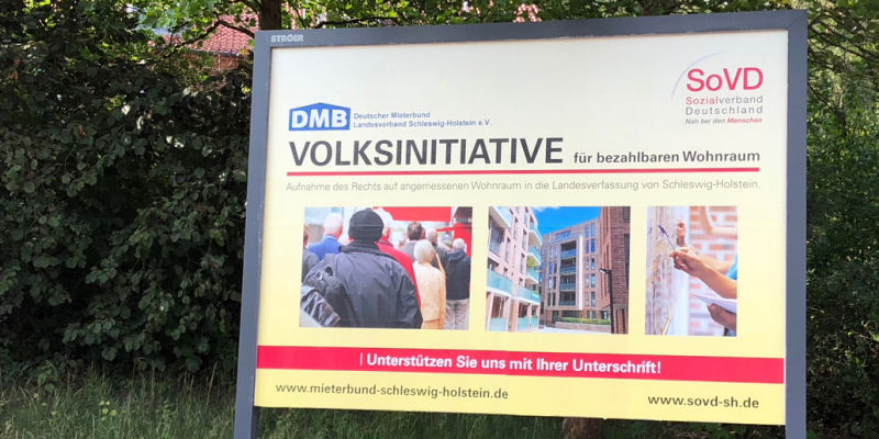 Volksinitiative - Plakat in Mölln
