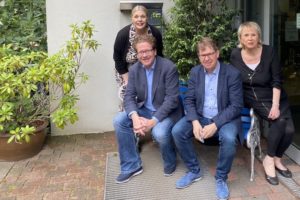 Foto: Britta Poburski, Martin Habersaat, Ralf Stegner, Birgit Poburski